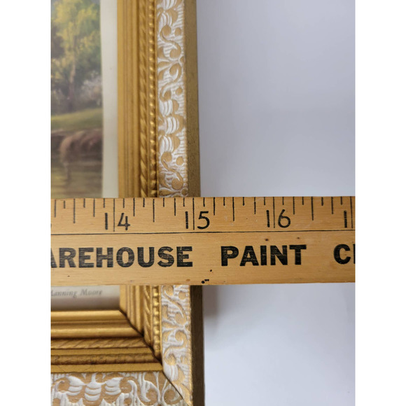 Vintage Framed Thomas Manning Moore "Woodland Stream" Landscape Painting - Picture 6 of 6